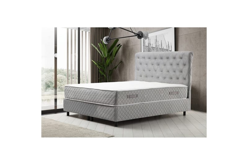 Lamoon Sengepakke Ramme Seng 150x200 cm - Grå - Møbler - Senger - Komplett sengepakke