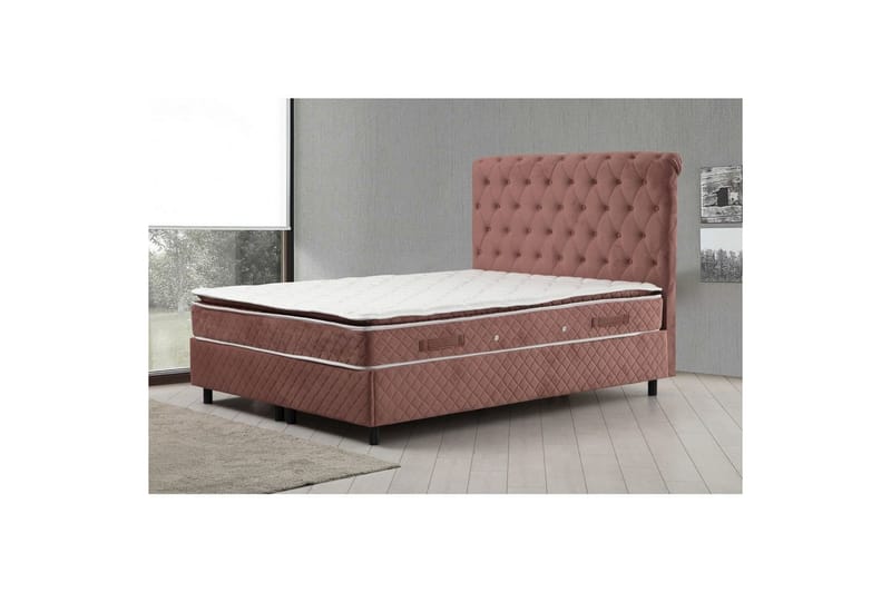 Lamoon Sengepakke Rammeseng 160x200 cm - Rødmende rosa - Møbler - Senger - Komplett sengepakke
