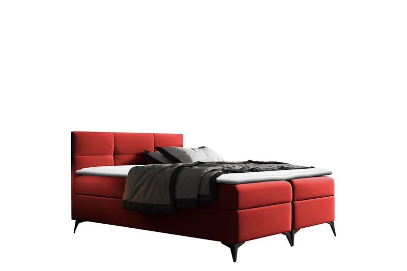 Leckersbo Sengpakke Kontinentalseng 120x200 cm - Rød - Møbler - Senger - Komplett sengepakke