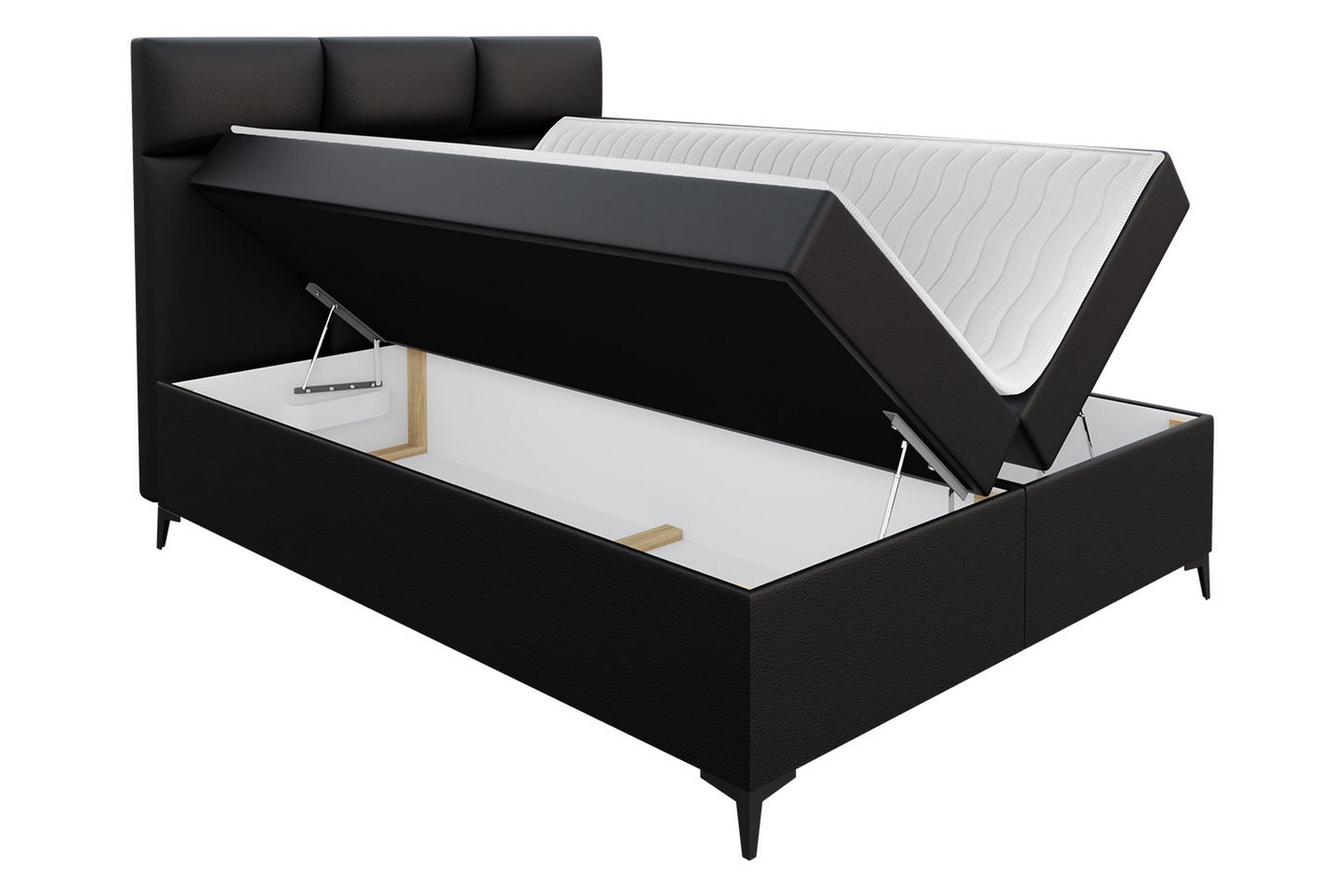Leckersbo Sengpakke Kontinentalseng 140x200 cm - Svart - Møbler - Senger - Komplett sengepakke