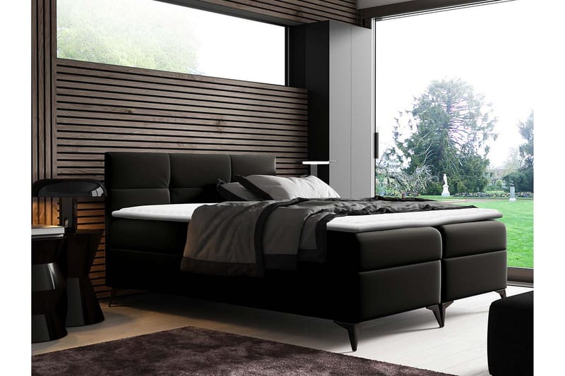 Leckersbo Sengpakke Kontinentalseng 140x200 cm - Svart - Møbler - Senger - Komplett sengepakke