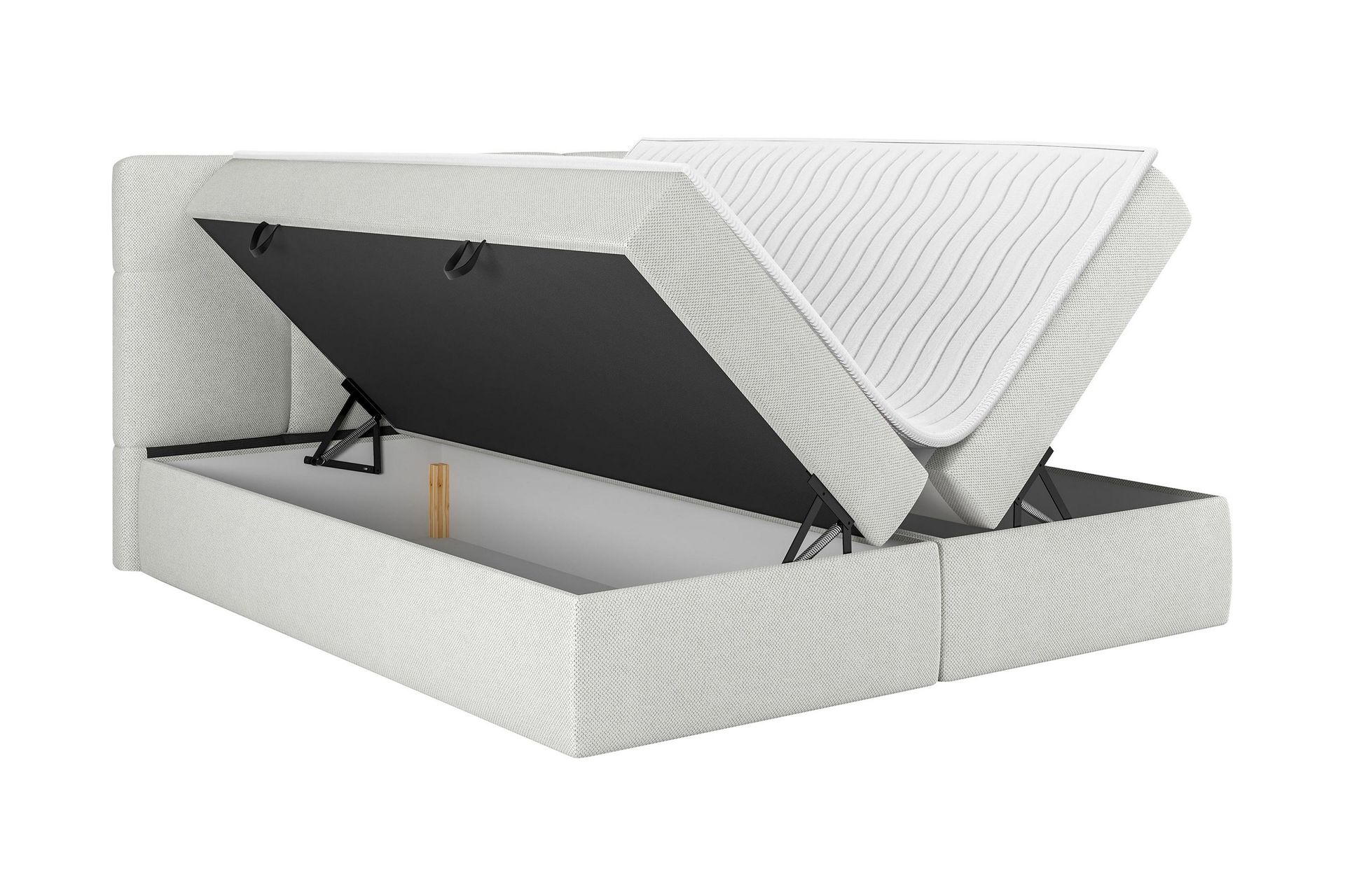 Leckersbo Sengpakke Kontinentalseng 160x200 cm - Hvit - Møbler - Senger - Komplett sengepakke