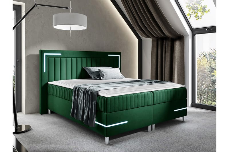 Lillsel Sengeramme 120x200 cm - Grøn - Sengeramme & sengestamme