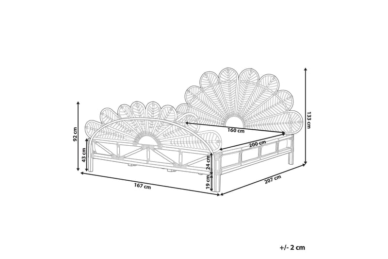 Lorentine Sengramme 160x200 cm - Lyst tre - Møbler - Senger - Sengeramme & sengestamme