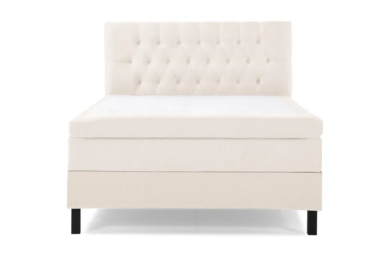 Lucky Komplett Sengepakke 120x200 Polyeter Diamant Sengegavl - Beige - Møbler - Senger - Enkeltsenger