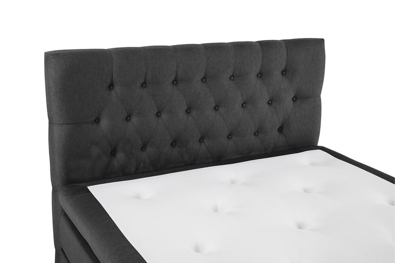 Lucky Komplett Sengepakke 120x200 Polyeter Diamant Sengegavl - Svart/Grå - Møbler - Senger - Enkeltsenger