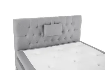 Lucky Komplett Sengepakke 120x200 Polyeter Diamant Sengegavl - Nakkepute Liten Mellomgrå - Møbler - Senger - Enkeltsenger