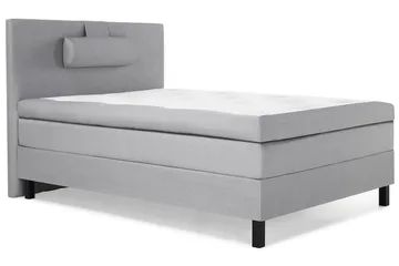Lucky Komplett Sengepakke 120x200 Polyeter Glatt Sengegavl - Nakkepute Stor Mellangrå - Møbler - Senger - Komplett sengepakke