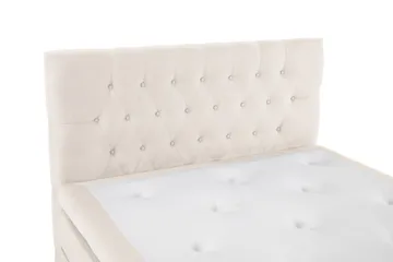 Lucky Komplett Sengepakke 120x200 Polyeter Diamant Sengegavl - Beige - Møbler - Senger - Enkeltsenger