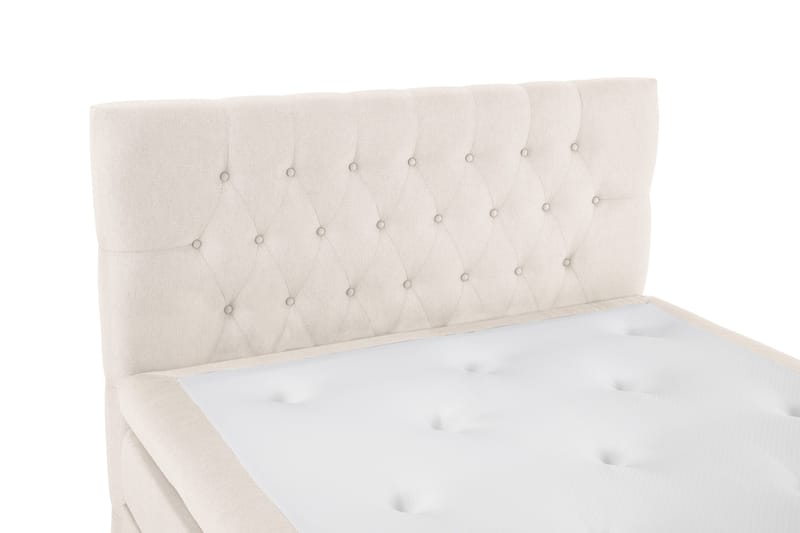 Lucky Komplett Sengepakke 120x200 Polyeter Diamant Sengegavl - Beige - Møbler - Senger - Enkeltsenger