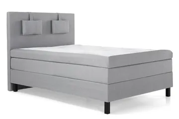 Lucky Komplett Sengepakke 140x200 Lateks Glatt Sengegavl - Nakkepute Liten Mellomgrå - Møbler - Senger - Komplett sengepakke