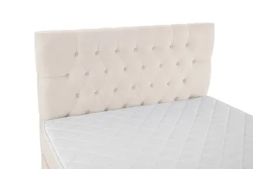 Lucky Komplett Sengepakke 140x200 Skum Diamant Sengegavl - Beige - Møbler - Senger - Komplett sengepakke