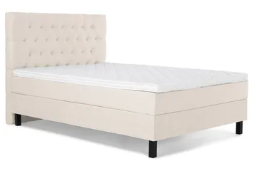 Lucky Komplett Sengepakke 140x200 Skum Diamant Sengegavl - Beige - Møbler - Senger - Komplett sengepakke