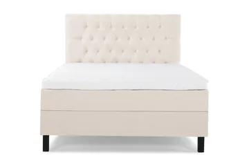 Lucky Komplett Sengepakke 140x200 Skum Diamant Sengegavl - Beige - Møbler - Senger - Komplett sengepakke