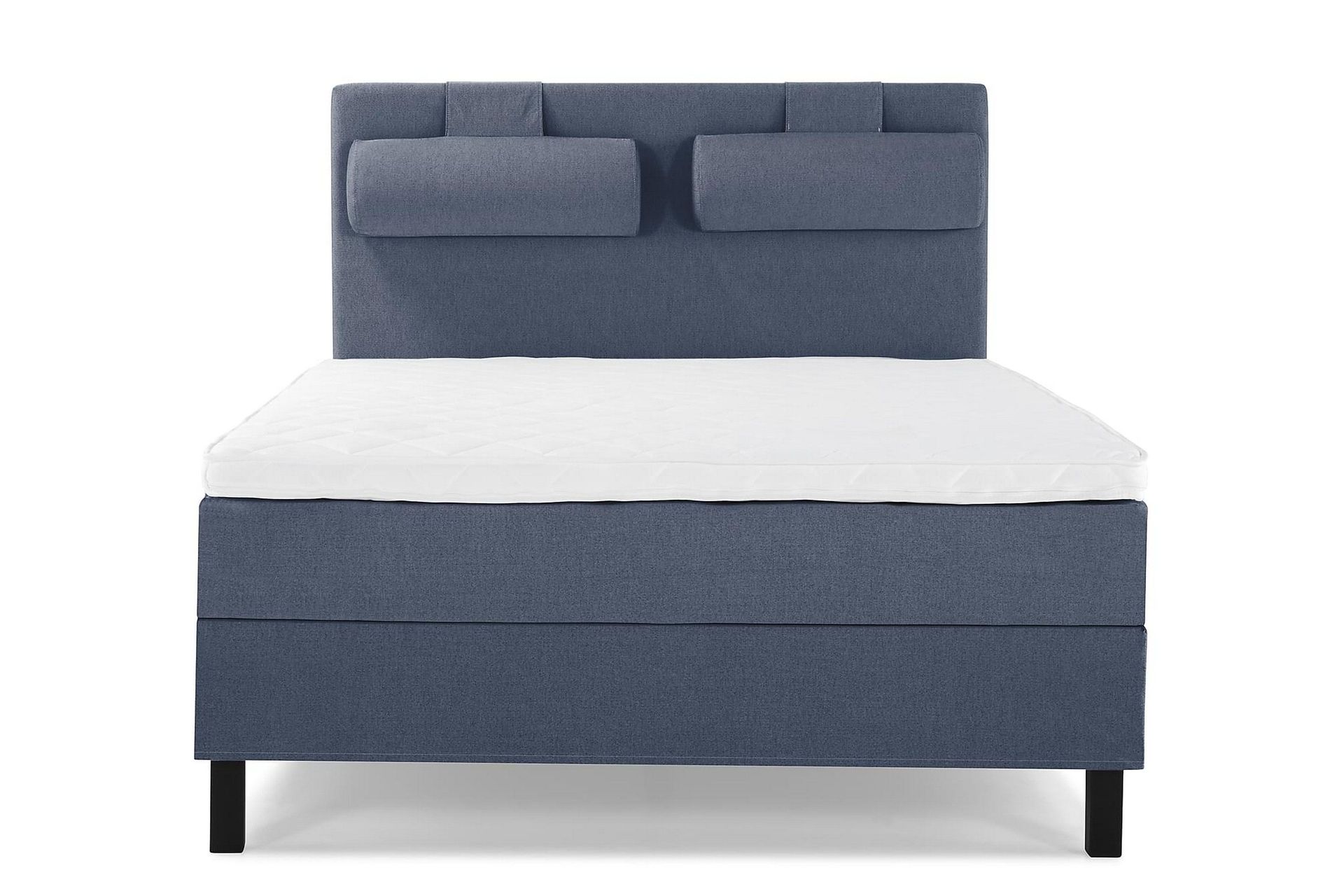 Lucky Komplett Sengepakke 140x200 Skum Glatt Sengegavl - Nakkepute Stor Mørkeblå