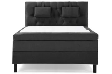 Lucky Komplett Sengepakke 140x200 Polyeter Diamant Sengegavl - Nakkepute Liten Svart/Grå - Møbler - Senger - Komplett sengepakke