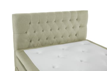 Lucky Komplett Sengepakke 140x200 Polyeter Diamant Sengegavl - Grønn - Møbler - Senger - Komplett sengepakke