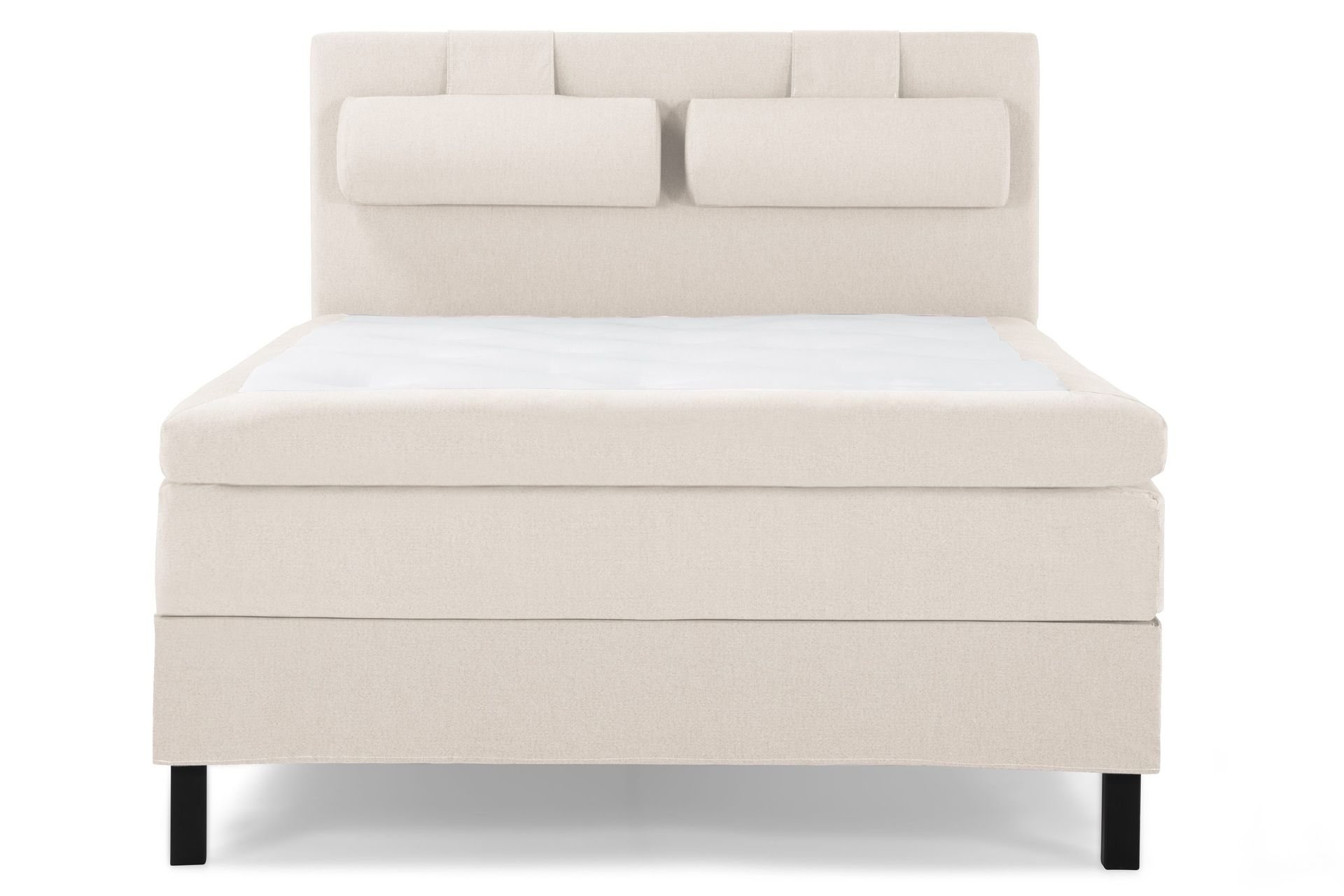 Lucky Komplett Sengepakke 140x200 Polyeter Glatt Sengegavl - Nakkepute Stor Beige
