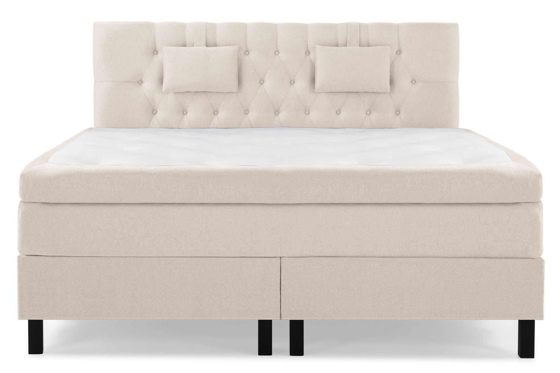 Lucky Komplett Sengepakke 160x200 Lateks Diamant Sengegavl - Nakkepute Liten Beige