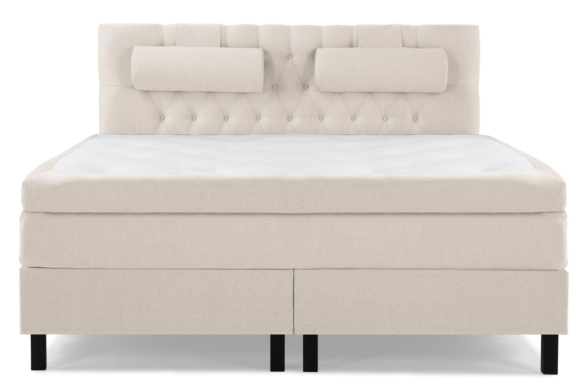 Lucky Komplett Sengepakke 160x200 Lateks Glatt Sengegavl - Nakkepute Stor Beige
