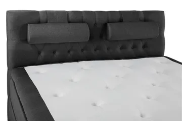 Lucky Komplett Sengepakke 160x200 Memory Diamant Sengegavl - Nakkepute Stor Svart/Grå - Møbler - Senger - Komplett sengepakke