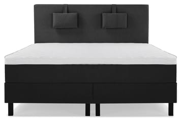 Lucky Komplett Sengepakke 160x200 Skum Glatt Sengegavl - Nakkepute Liten Svart/Grå - Møbler - Senger - Komplett sengepakke