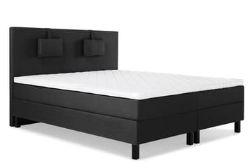 Lucky Komplett Sengepakke 160x200 Skum Glatt Sengegavl - Nakkepute Liten Svart/Grå - Møbler - Senger - Komplett sengepakke
