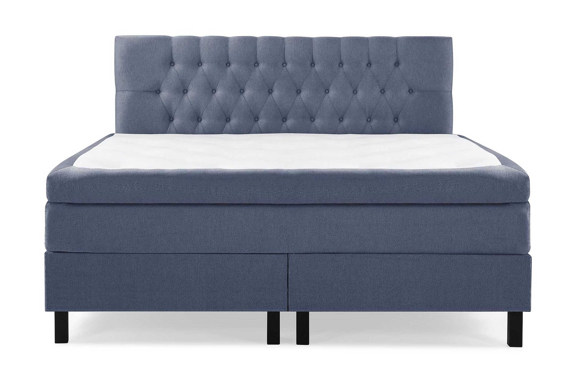 Lucky Komplett Sengepakke 160x200 Polyeter Diamant Sengegavl - Mørkeblå