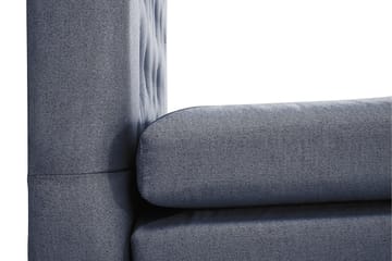 Lucky Komplett Sengepakke 160x200 Polyeter Diamant Sengegavl - Mørkeblå - Møbler - Senger - Komplett sengepakke