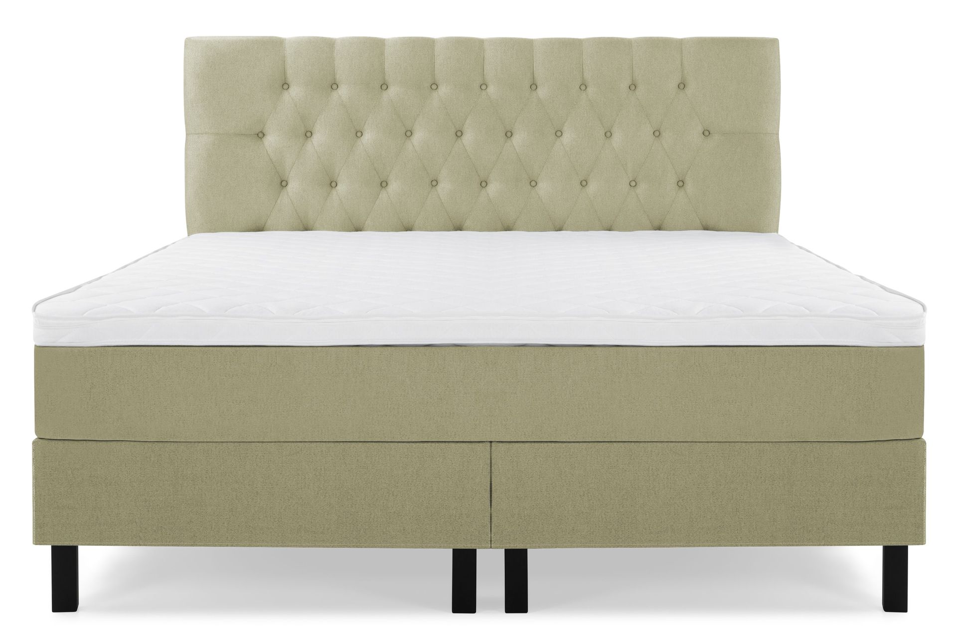 Lucky Komplett Sengepakke 180x200 Skum Diamant Sengegavl - Grønn