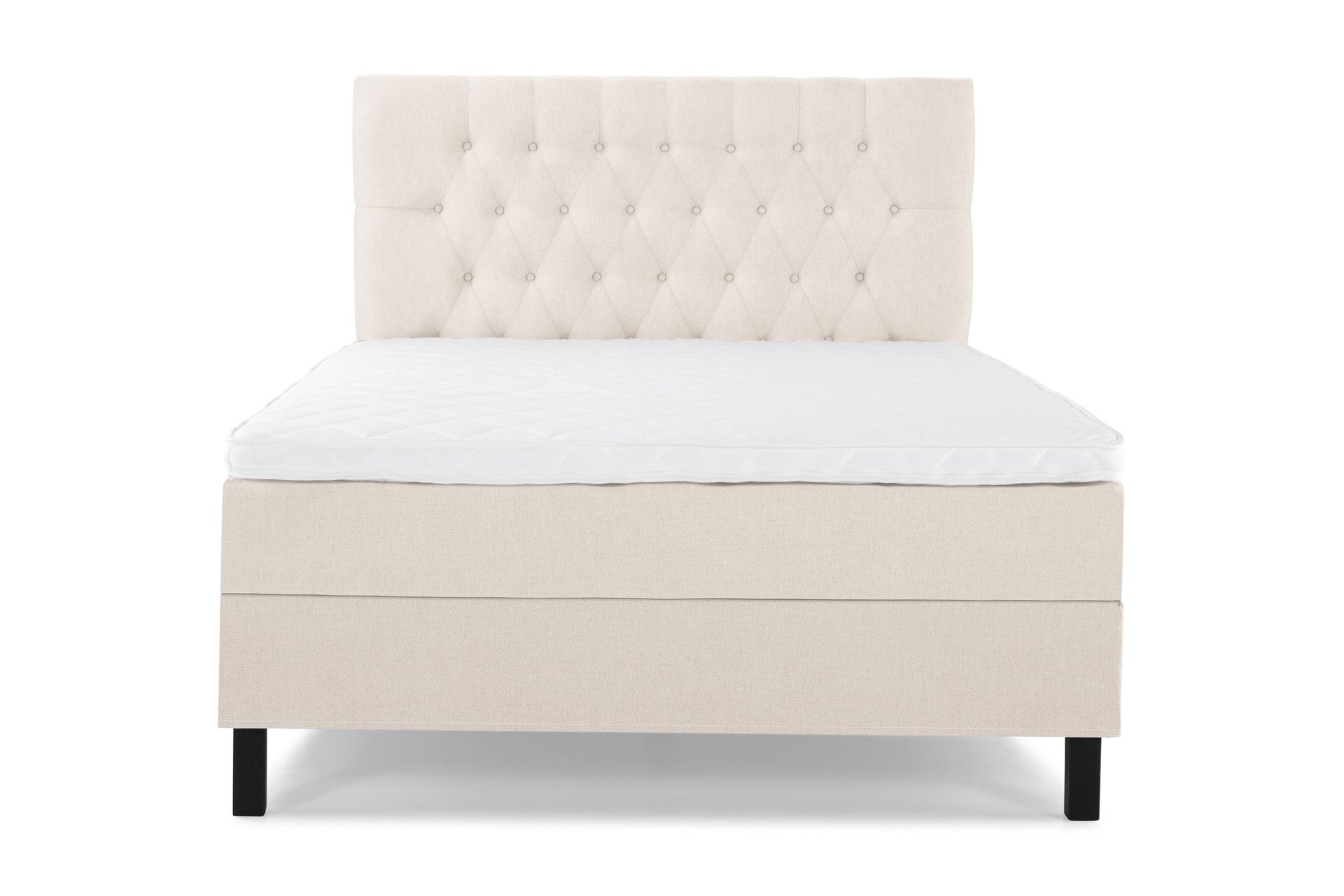 Lucky Komplett Sengpakke 120x200 cm Skummadrass Diamant Gavl - Beige