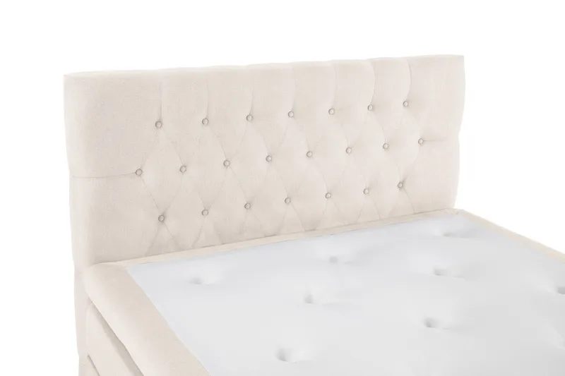 Lucky Komplett Sengpakke 140x200 cm med Sengegavl Fast - Beige - Møbler - Senger - Kontinentalsenger