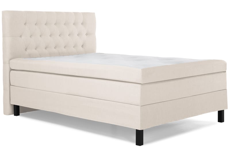 Lucky Komplett Sengpakke 140x200 cm Memory Diamant Sengegavl - Beige - Møbler - Senger - Komplett sengepakke