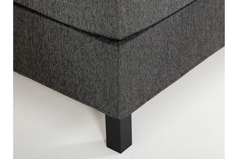 Lucky Kontinentalseng 150x200 Skum - Svart/Grå - Møbler - Senger - Komplett sengepakke