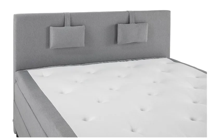 Lucky Kontinentalseng 150x200 Polyeter - Mellangrå - Møbler - Senger - Komplett sengepakke