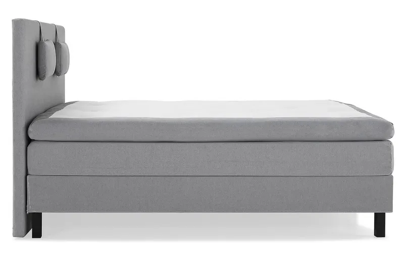 Lucky Kontinentalseng 150x200 Polyeter - Mellangrå - Møbler - Senger - Komplett sengepakke