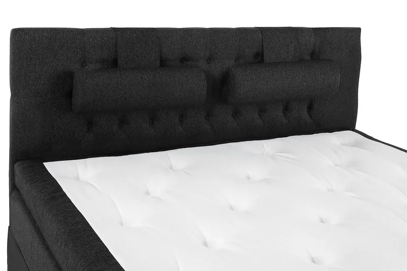 Lucky Kontinentalseng 160x200 Polyeter - Svart/Grå - Møbler - Senger - Komplett sengepakke