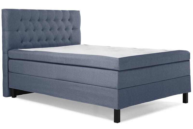 Lucky Sengepakke 140x200 Polyeter Diamant Sengegavl - Mørkeblå - Møbler - Senger - Komplett sengepakke