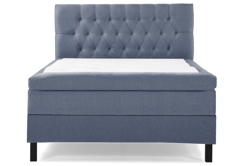 Lucky Sengepakke 140x200 Polyeter Diamant Sengegavl - Mørkeblå - Møbler - Senger - Komplett sengepakke