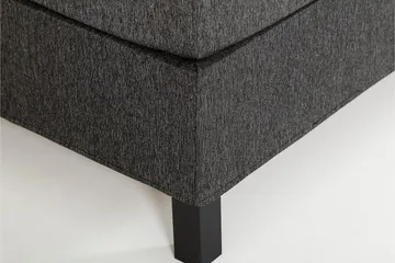 Lucky Sengepakke 150x200 Skum Glatt Sengegavl - Nakkepute Stor Svart/Grå - Møbler - Senger - Kontinentalsenger