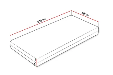 Afvan Fjærmadrass 80x200 cm - Hvit - Møbler - Senger - Madrasser - Rammemadrass & springfjærmadrass
