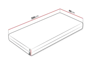 Afvan Fjærmadrass 90x200 cm - Hvit - Møbler - Senger - Madrasser - Rammemadrass & springfjærmadrass