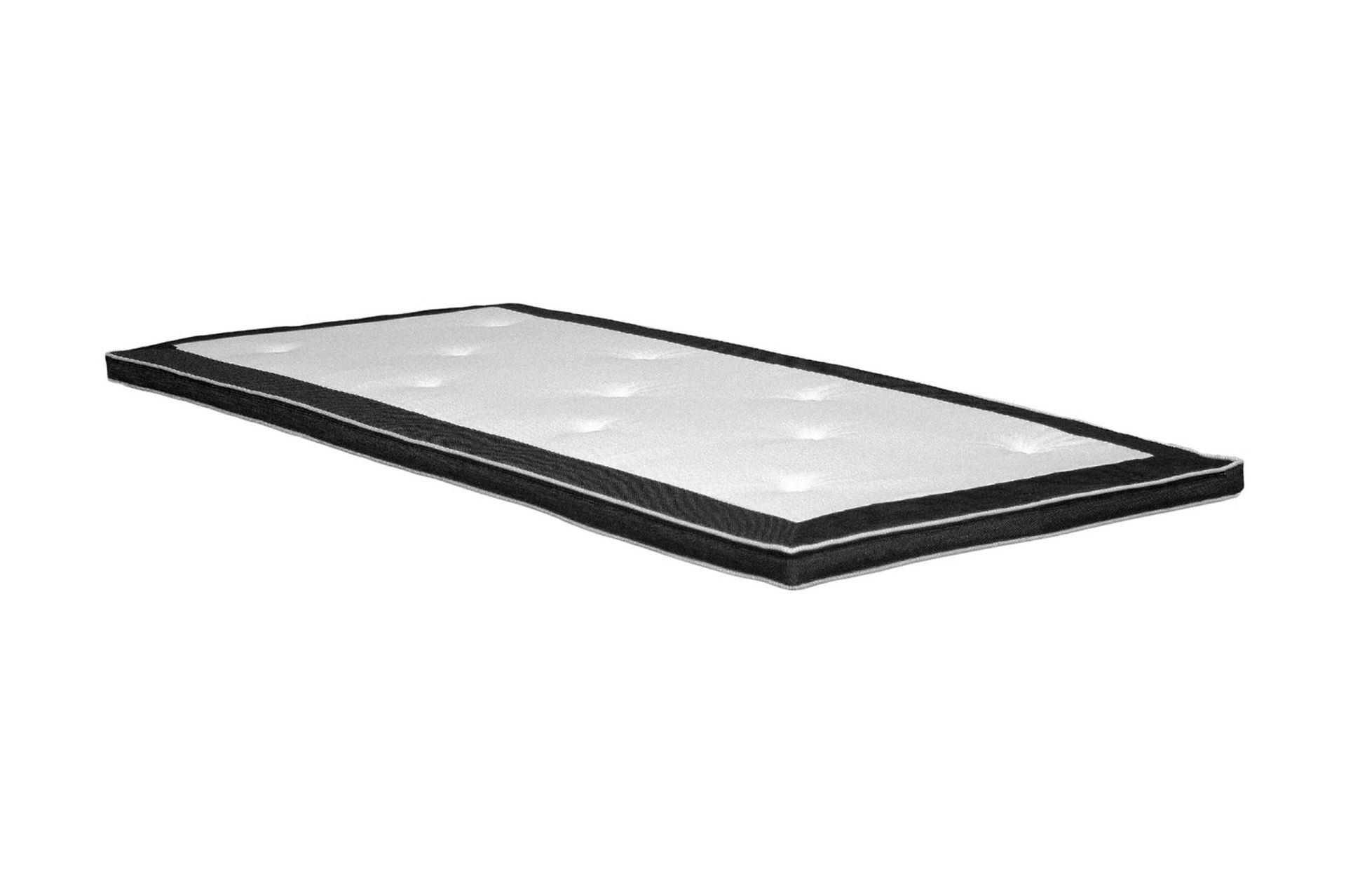 Ardenza Overmadrass 80x200 cm Polyeter \| Grå - Svart/Hvit