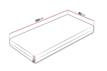 Bortan Fjærmadrass 80x200 cm - Hvit - Møbler - Senger - Madrasser - Rammemadrass & springfjærmadrass