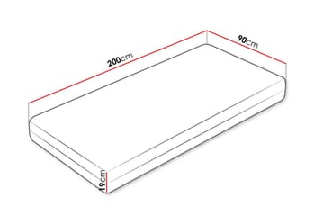 Dalette Fjærmadrass 90x200 cm - Hvit - Møbler - Senger - Madrasser - Rammemadrass & springfjærmadrass
