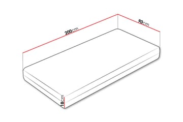 Efrain Fjærmadrass 90x200 cm - Hvit - Møbler - Senger - Madrasser - Rammemadrass & springfjærmadrass