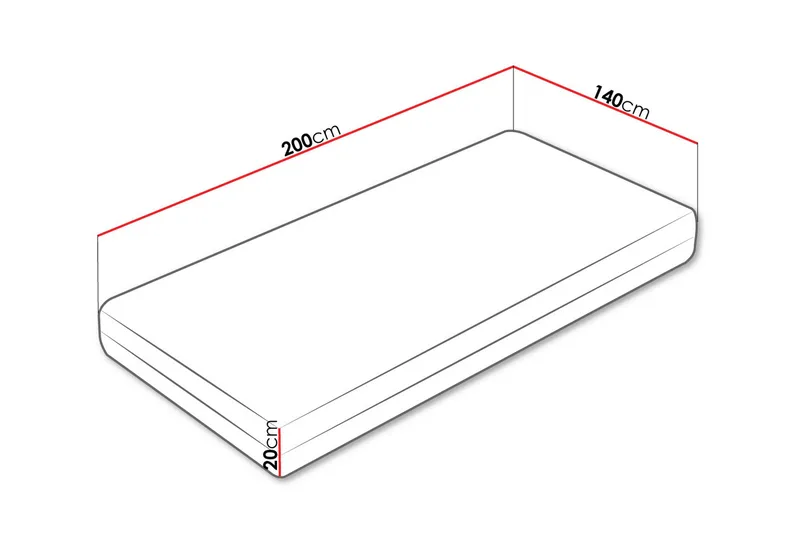 Elsanor Fjærmadrass 140x200 cm - Hvit - Møbler - Senger - Madrasser - Rammemadrass & springfjærmadrass