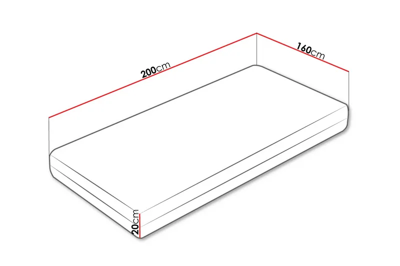 Elsanor Fjærmadrass 160x200 cm - Hvit - Møbler - Senger - Madrasser - Rammemadrass & springfjærmadrass