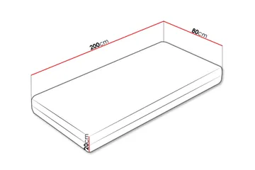 Elsanor Fjærmadrass 80x200 cm - Hvit - Møbler - Senger - Madrasser - Rammemadrass & springfjærmadrass
