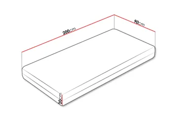Elsanor Fjærmadrass 90x200 cm - Hvit - Møbler - Senger - Madrasser - Rammemadrass & springfjærmadrass